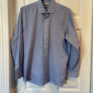 Mens Van Heusen Button Down Flex Collar Classic Fit Size 16 1/2 34/35